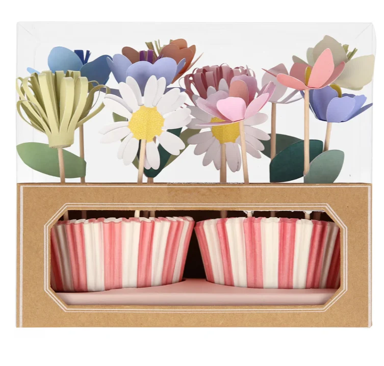 Meri Meri Cupcake-Set, Blumen