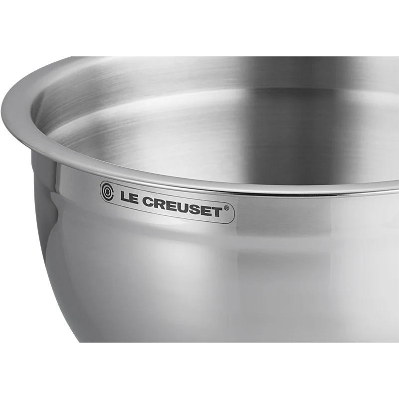 Le Creuset Edelstahlschüssel ml Glasdeckel 27 cm