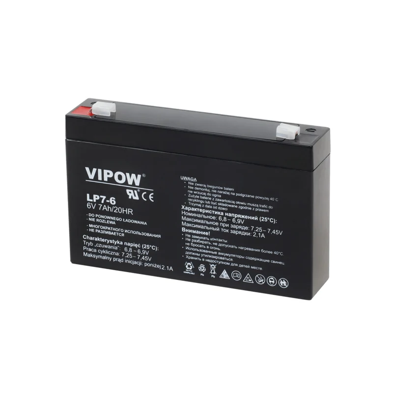 Vipow 6V 7Ah maintenance-free gel battery for UPS