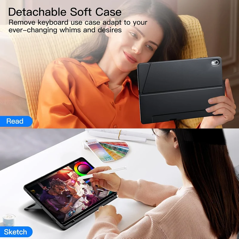 JUQITECH Trackpad-Tastaturhülle für Samsung Galaxy Tab S11 27,9 cm (11 Zoll) 2025, weiche Schutzhüll