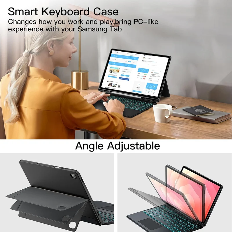 JUQITECH Trackpad-Tastaturhülle für Samsung Galaxy Tab S11 27,9 cm (11 Zoll) 2025, weiche Schutzhüll