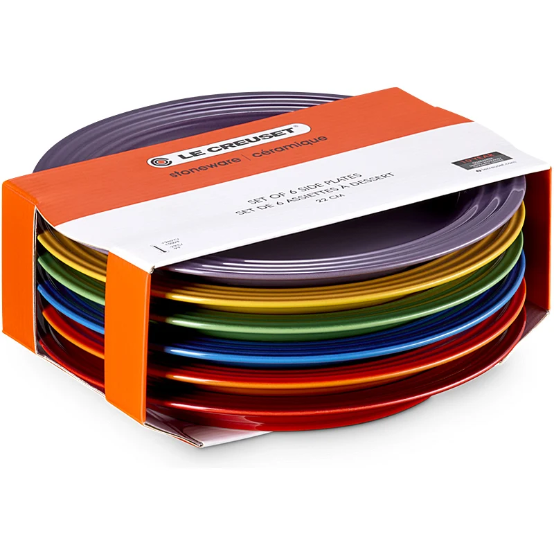 Le Creuset Frühstücksteller 22cm 6er Set Regenbogen