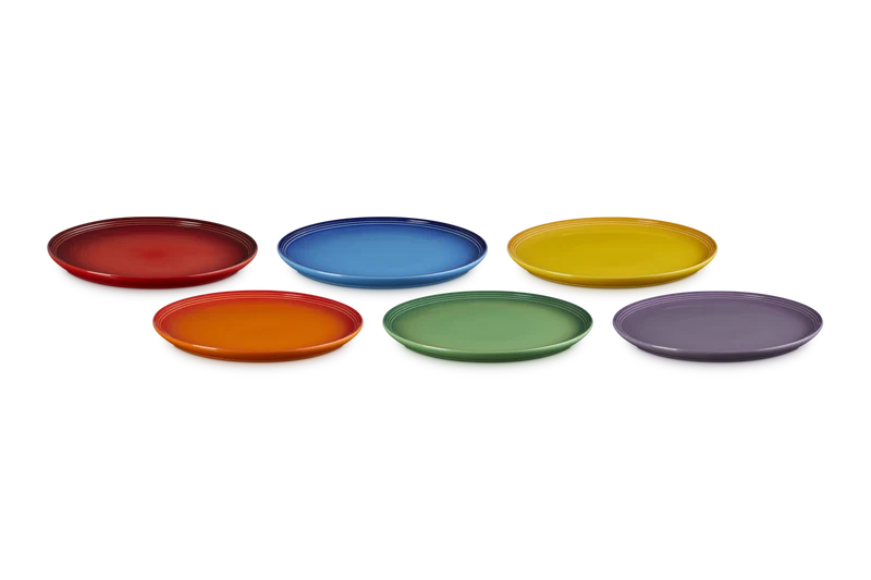 Le Creuset Speiseteller Coupe 27cm 6er Set Regenbogen
