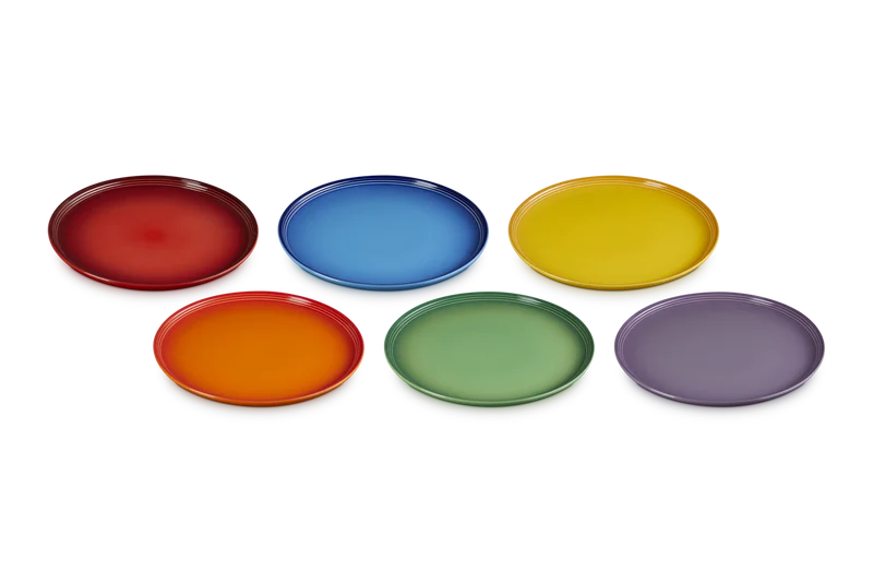 Le Creuset Speiseteller Coupe 27cm 6er Set Regenbogen