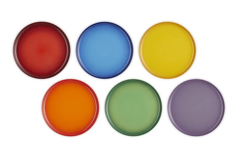Le Creuset Speiseteller Coupe 27cm 6er Set Regenbogen