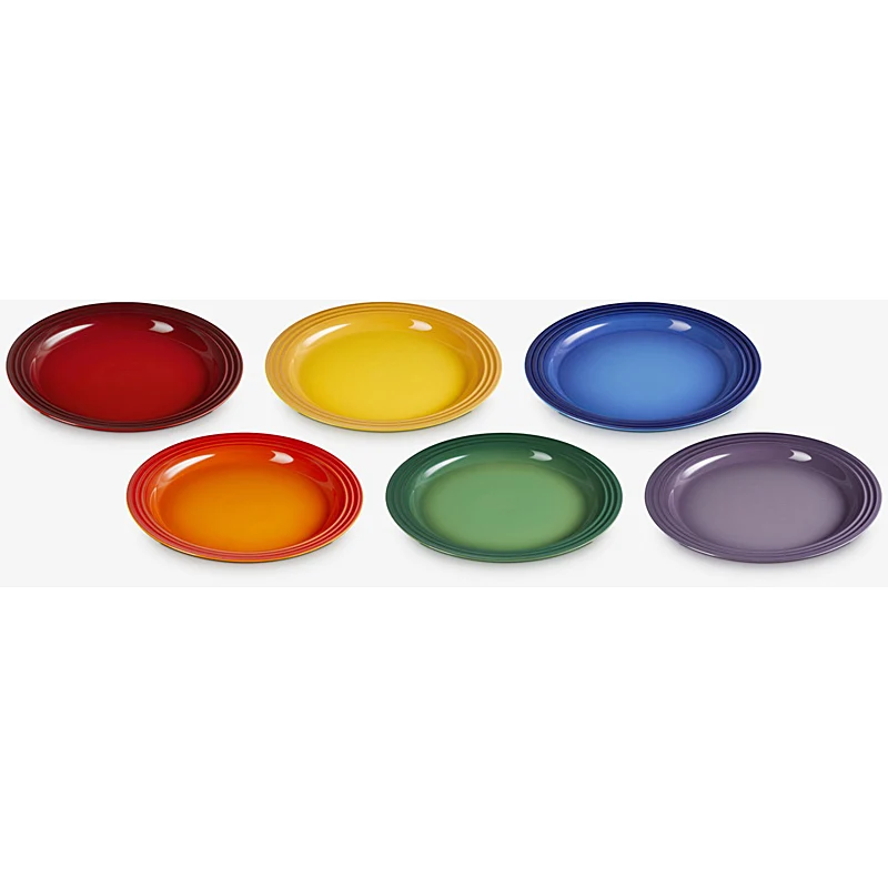 Le Creuset Speiseteller 27cm 6er Set Regenbogen