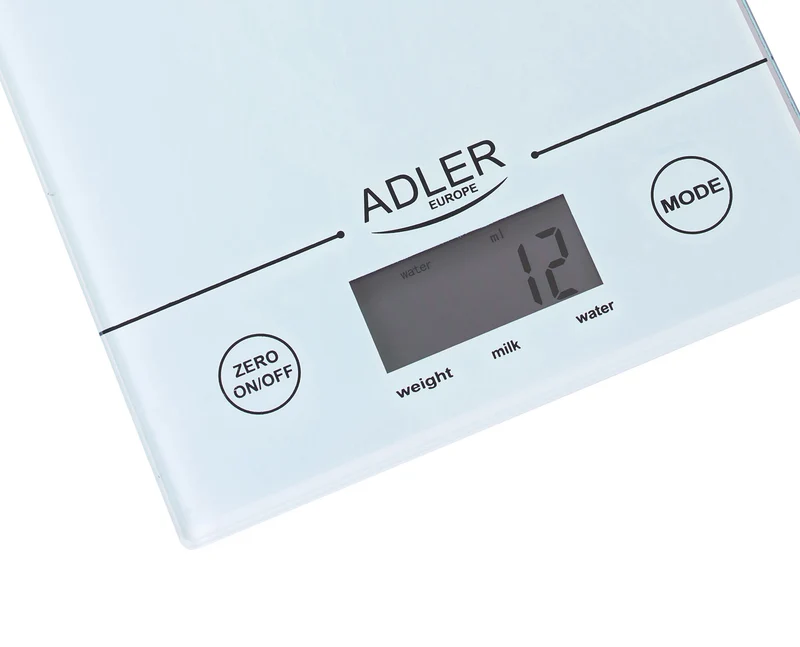 Adler AD 3138w Küchenwaage bis 5kg LCD Display Weiß