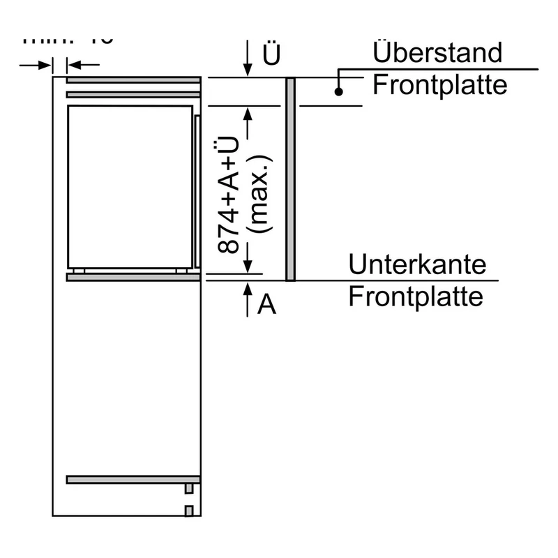 Siemens iQ300 KI22L2FE0 Kühlschrank mit Gefrierfach integriert 119L Weiß
