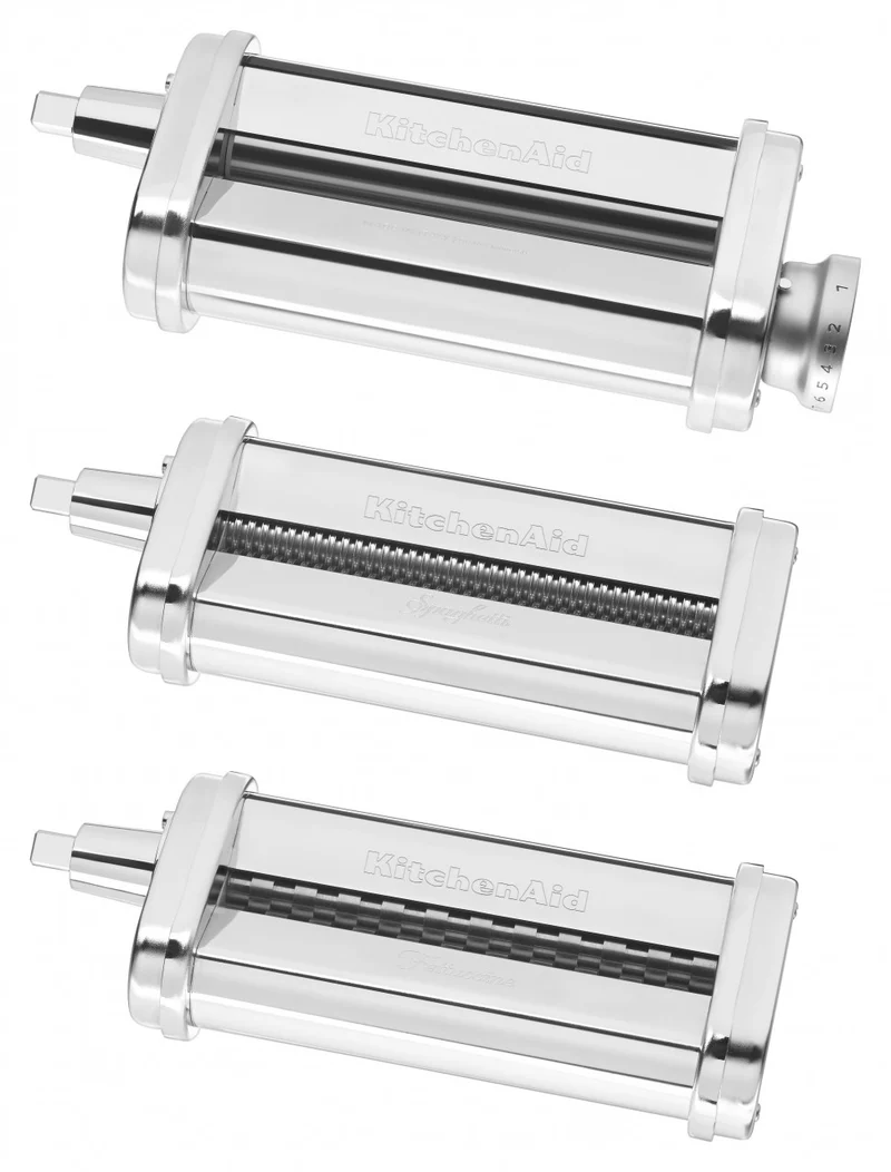 Bundle KitchenAid Nudelvorsatz mit 3 Walzen 5KSMPRA und GEFU Pastatrockner