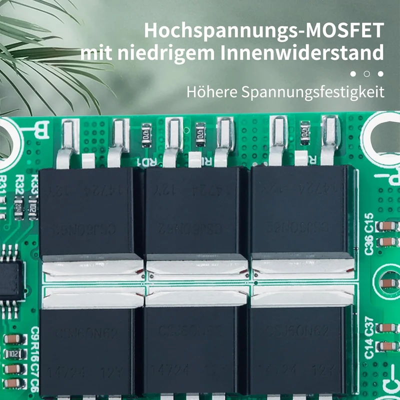 BMS 10S 36V 20A Lithium-PCB-Schutzplatine mit Balancerleitung und NTC, Split-Port, zehn Schutzfunkti