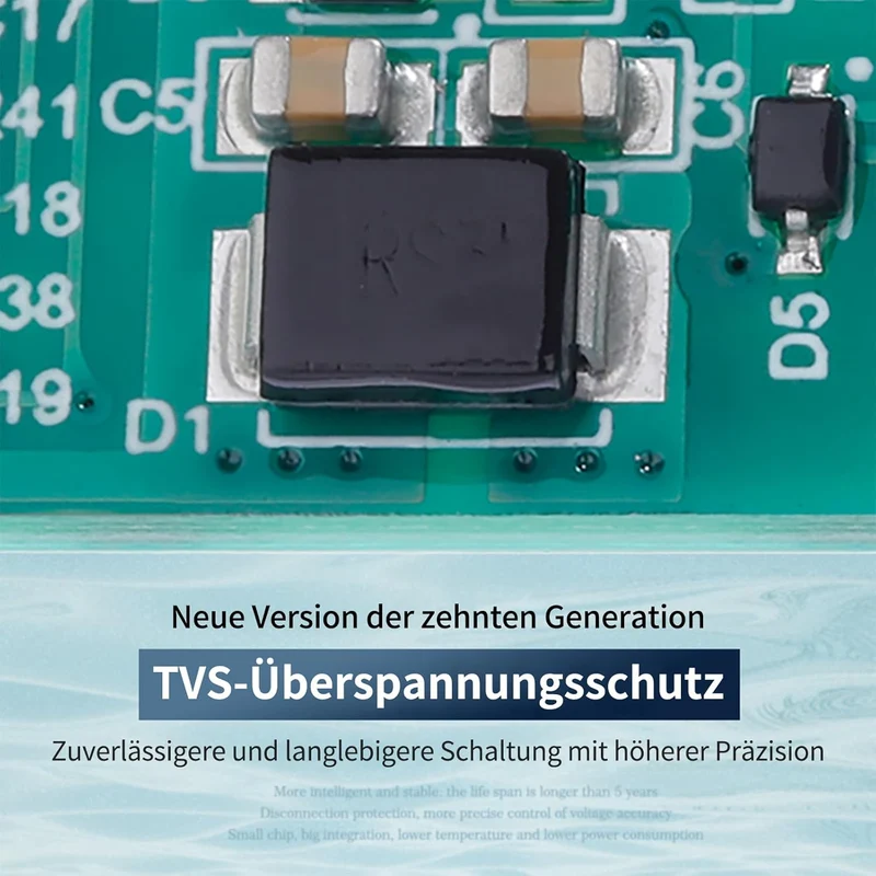 BMS 10S 36V 20A Lithium-PCB-Schutzplatine mit Balancerleitung und NTC, Split-Port, zehn Schutzfunkti