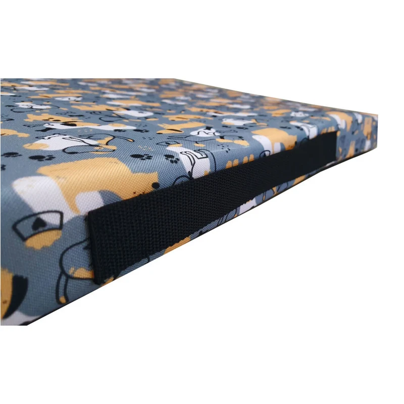 Bertoni XL dog mattress bed, foam, waterproof cover, Grey Dogs pattern, EE146