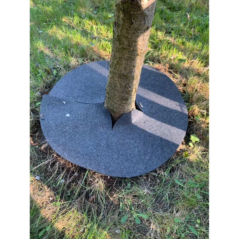Bertoni anti-weed disc set to use in the garden, 6 pieces, 50 cm, gray