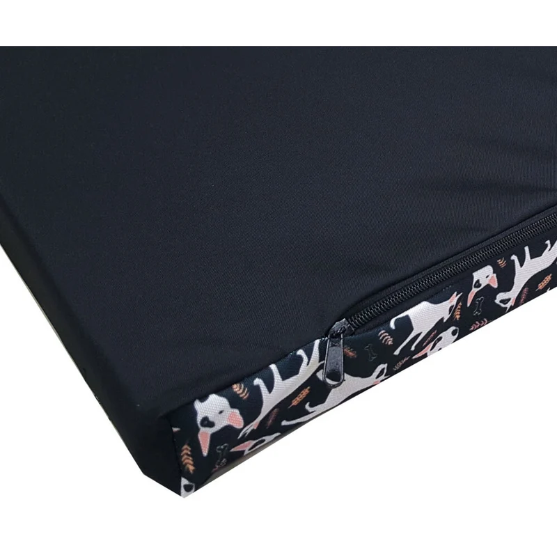 Bertoni XL dog mattress bed, foam, waterproof cover, Bullteriers pattern, EE146