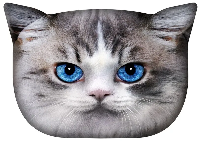 Bertoni Cat Luna decorative pillow 30x45 cm, velour, cat print, anti-allergenic insert