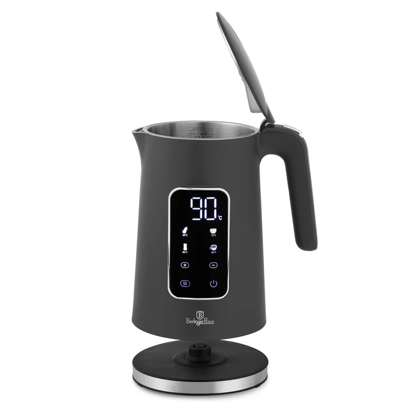 BerlingerHaus Wasserkocher Digital Matt Anthrazit - Temperaturregelung - 1,7 Liter - 2200W