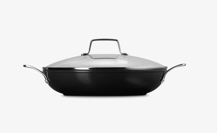 Le Creuset Essential Keramik-Antihaft Profipfanne 28 cm mit Glasdeckel