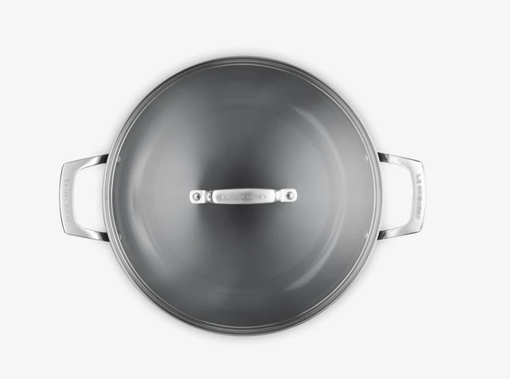 Le Creuset Essential Keramik-Antihaft Profipfanne 28 cm mit Glasdeckel