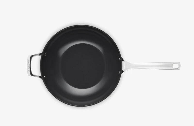 Le Creuset Essential Keramik-Antihaft Wok-Pfanne 30 cm mit Gegengriff