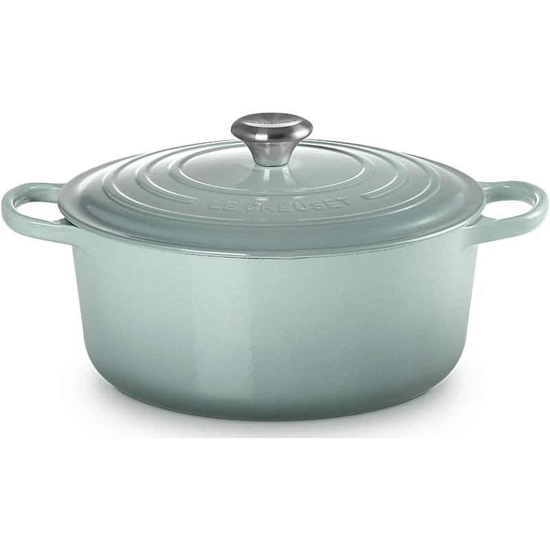 Le Creuset Bräter Signature rund 24 cm Sea Salt