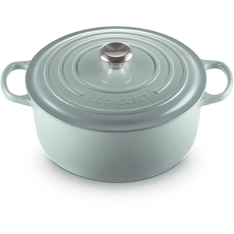 Le Creuset Bräter Signature rund 24 cm Sea Salt