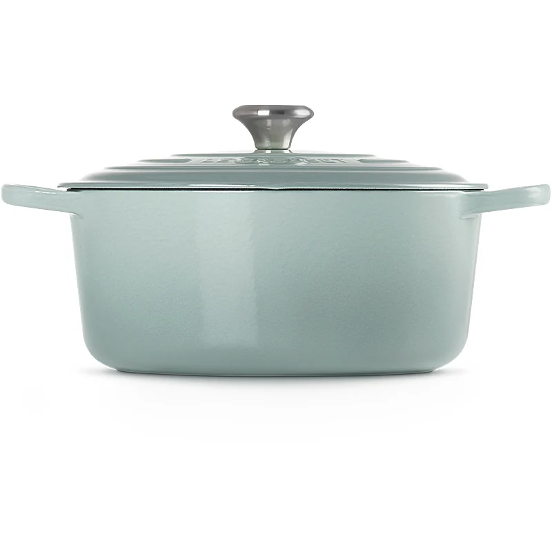 Le Creuset Bräter Signature rund 24 cm Sea Salt