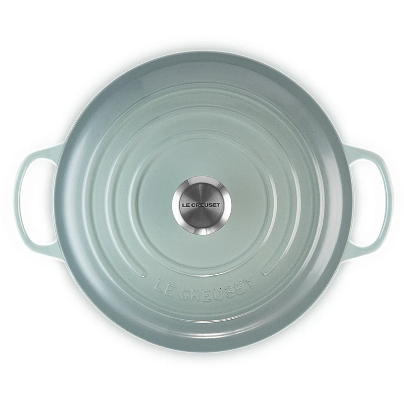 Le Creuset Bräter Signature rund 24 cm Sea Salt