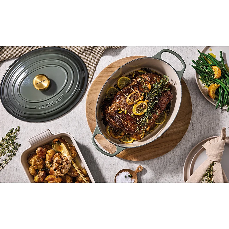 Le Creuset Bräter Signature oval 31 cm Thyme