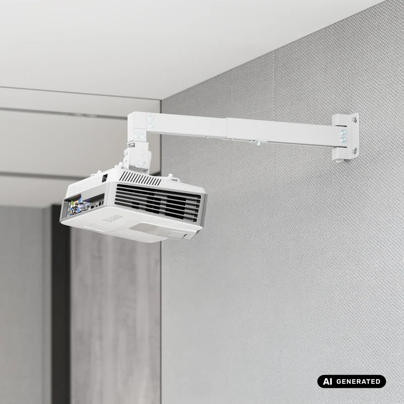 Maclean Wall-Mounted Projector Bracket/Hanger, White, up to 20 kg, MC-205 W