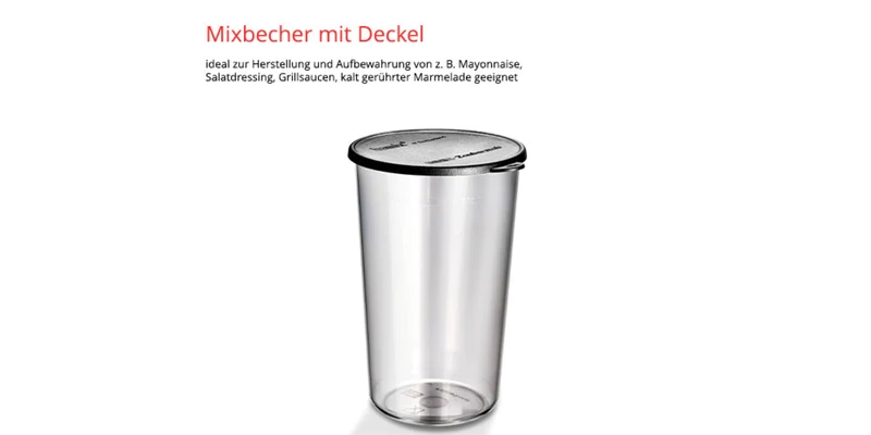 ESGE-Zauberstab Mixbecher mit Deckel 600 ml