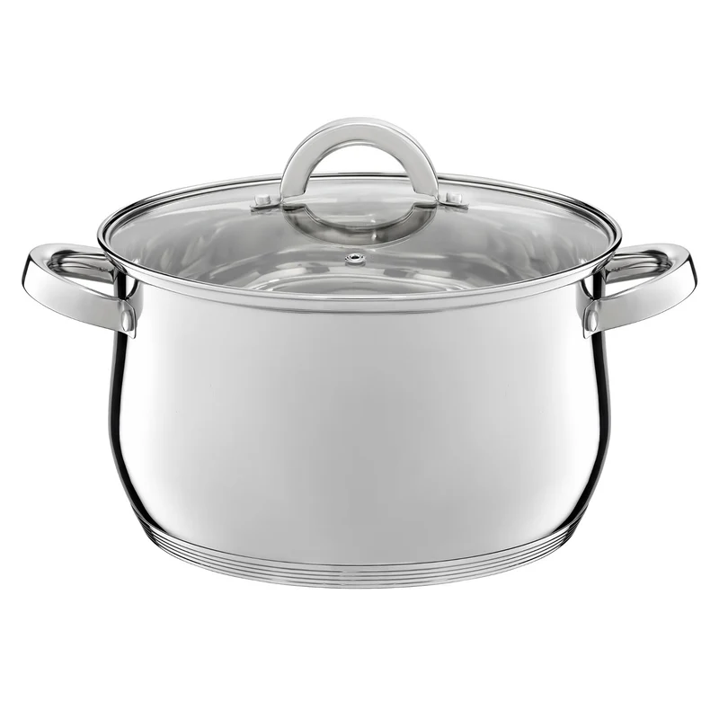 Ambition cookware set, stainless steel, 8 pieces, thick bottom, Berry