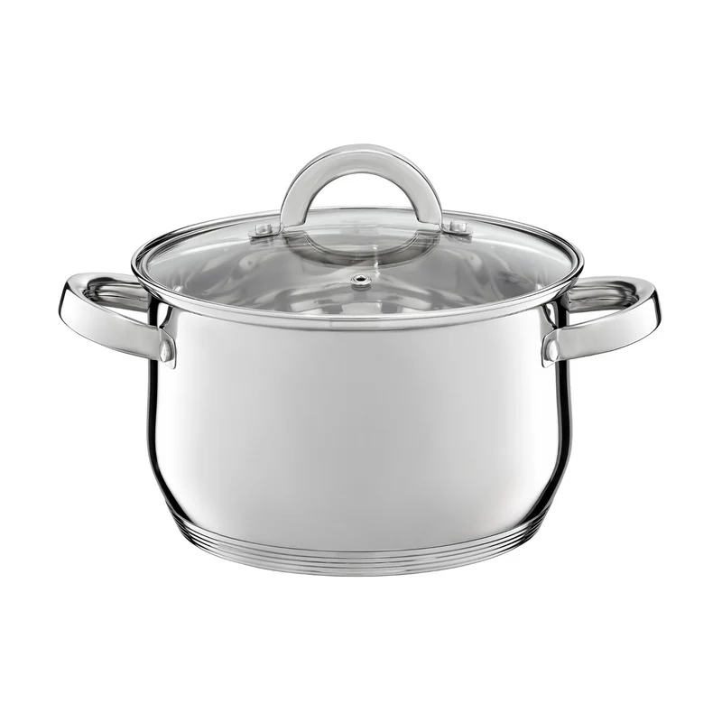 Ambition cookware set, stainless steel, 8 pieces, thick bottom, Berry