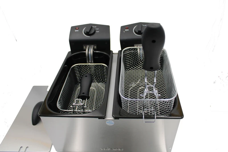 Tristar FR-6937 Doppel-Fritteuse 2x3L Edelstahl