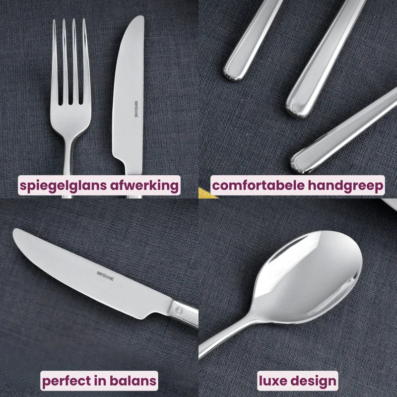 Sambonet Besteckset Linear - Edelstahl - 36-teilig / 6 Personen