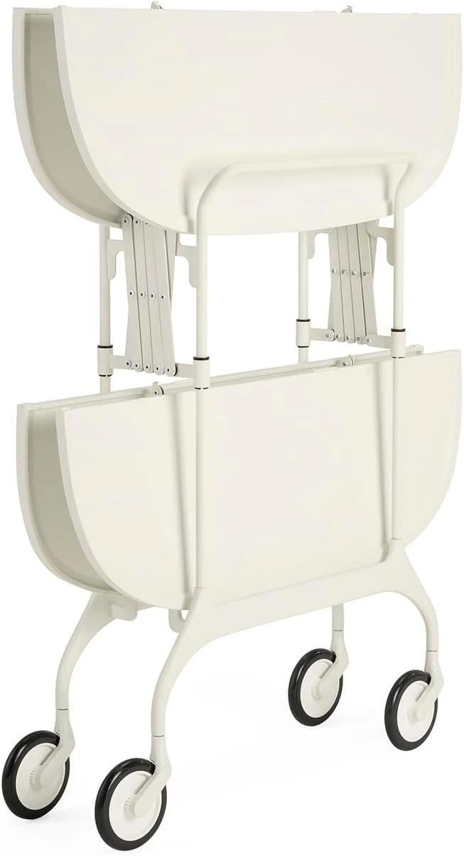 Kartell Gastone Servierwagen, weiss Lackierter Struktur Weiss, Lackierter Struktur Weiss