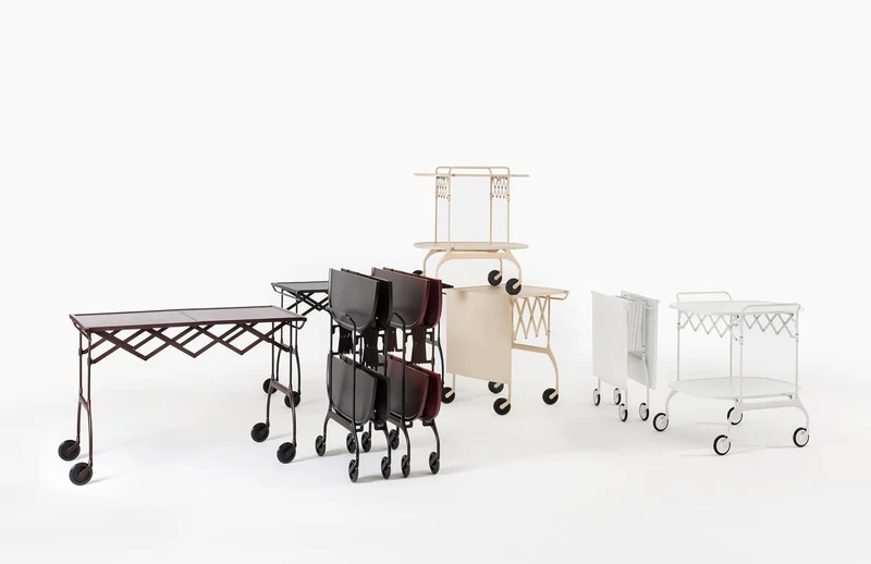 Kartell Gastone Servierwagen, weiss Lackierter Struktur Weiss, Lackierter Struktur Weiss