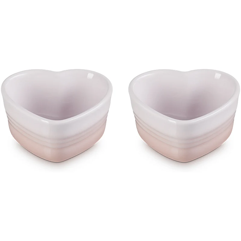 Le Creuset Herzförmchen 300 ml 2er-Set Shell Pink