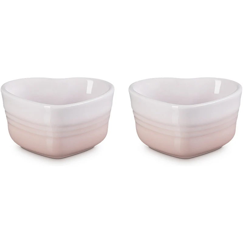Le Creuset Herzförmchen 300 ml 2er-Set Shell Pink