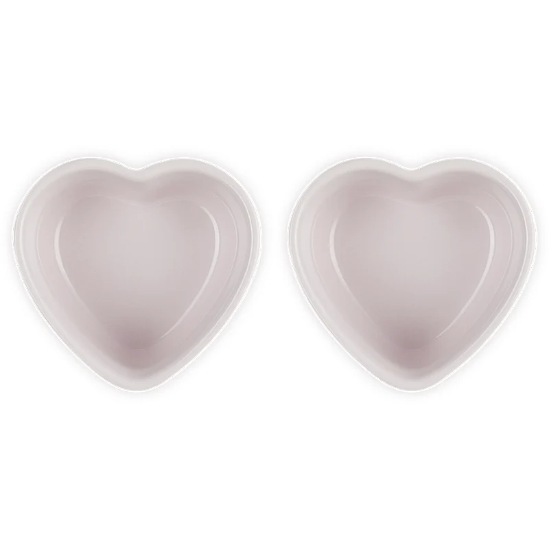 Le Creuset Herzförmchen 300 ml 2er-Set Shell Pink