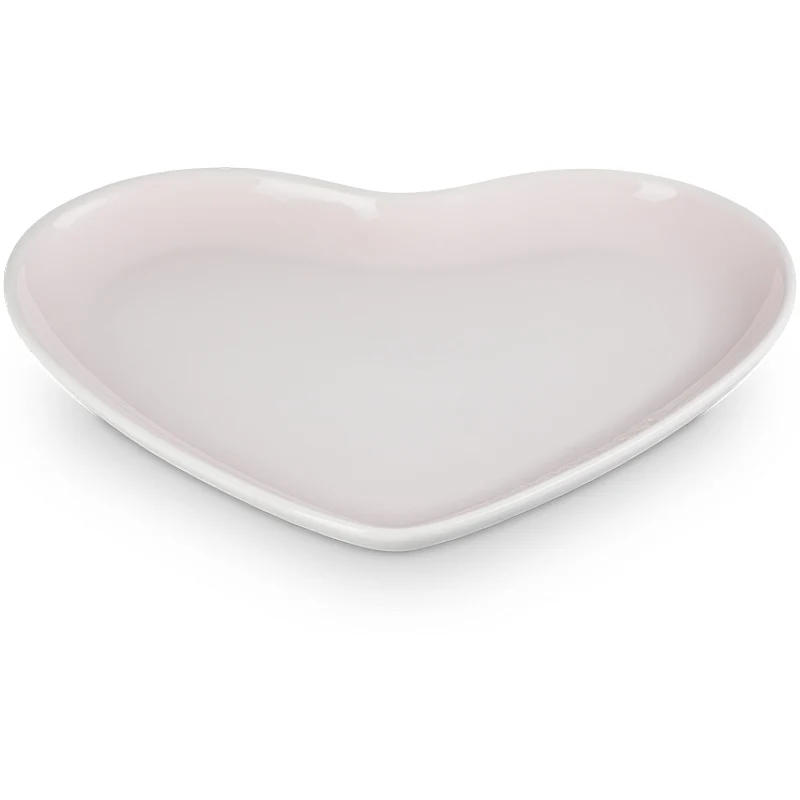 Le Creuset Teller Herzform 23 cm Shell Pink