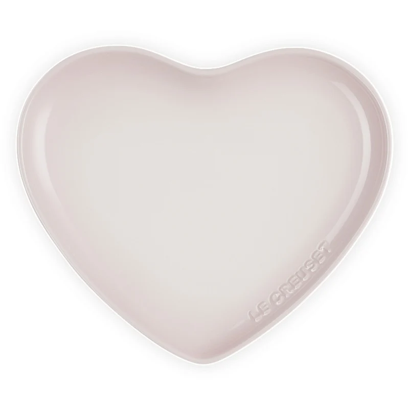 Le Creuset Teller Herzform 23 cm Shell Pink