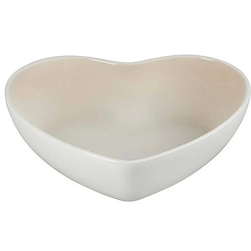 Le Creuset Servierschale Herz 2,9 l Meringue