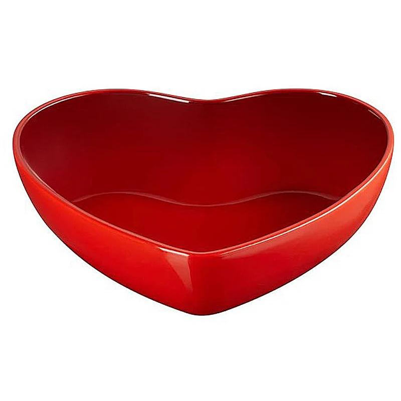 Le Creuset Servierschale Herz 2,9 l Kirschrot