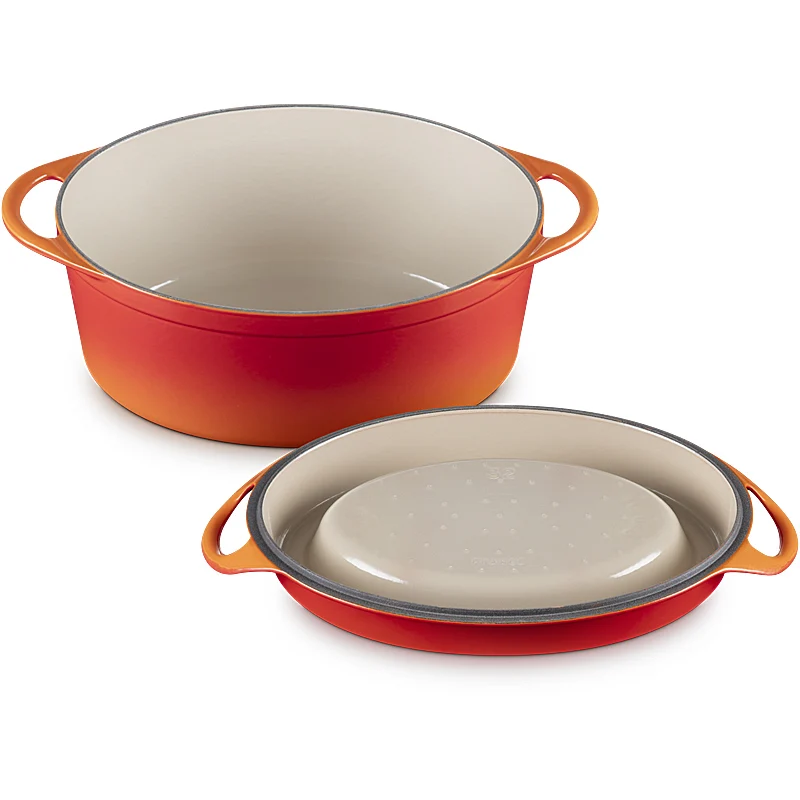 Le Creuset Bräter Doufeu oval 32 cm Ofenrot