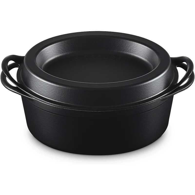 Le Creuset Bräter Doufeu oval 32 cm Schwarz Matt