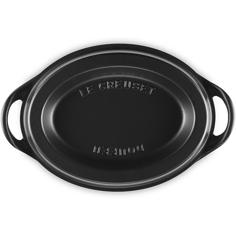 Le Creuset Bräter Doufeu oval 32 cm Schwarz Matt