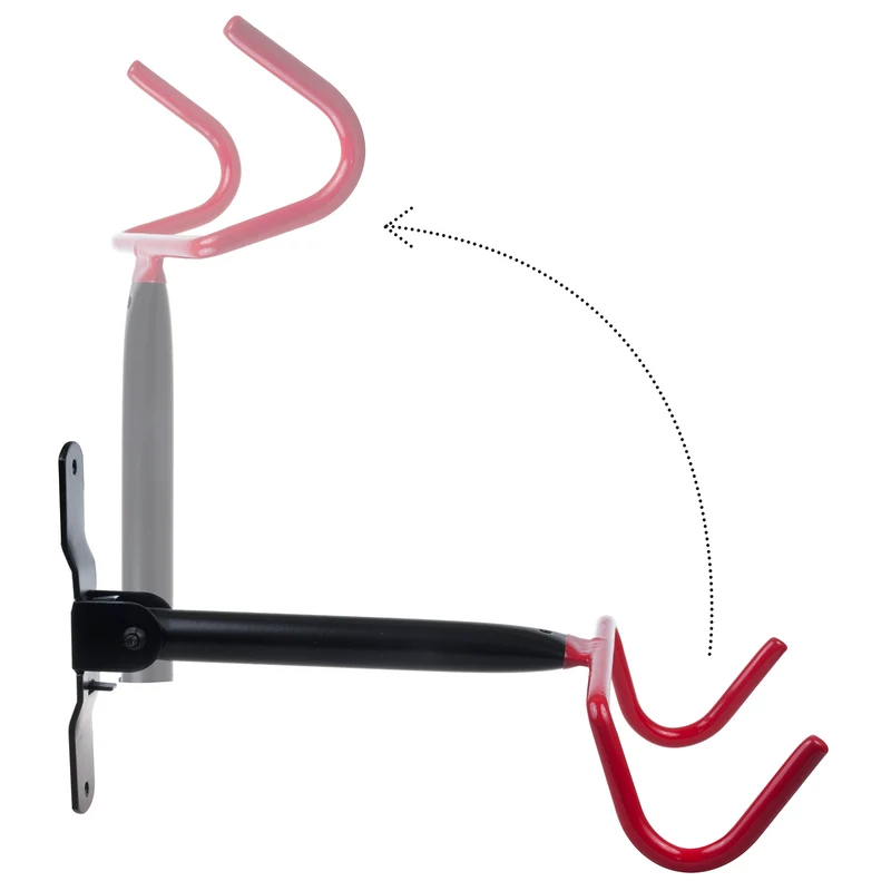 Maclean Horizontal Wall-Mounted Bike Rack, Steel, Max. Load 30 kg, MC-430, 3 pieces