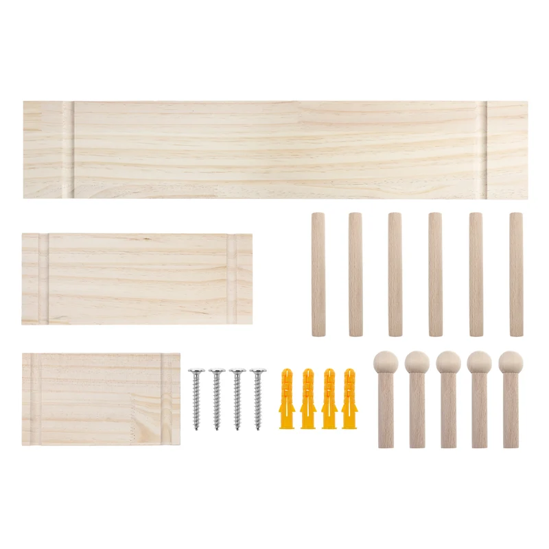 Maclean wooden board organizer, light wood color, 60x80 cm, max. 20 kg, MC-131 WD, 2 pieces