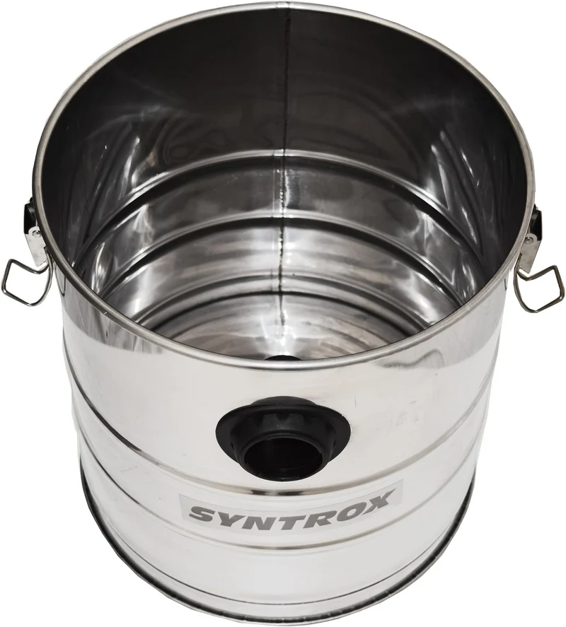 Syntrox Germany 2 in 1 Aschesauger und Staubsauger Edelstahl 20 Liter mit Motor Feinstaubsauger Asch