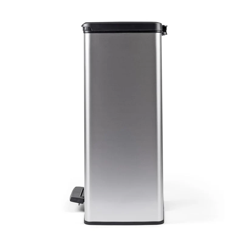 Curver Pedal Trash Can, 2x26L Bins, Metallic Finish, Silver, 251002